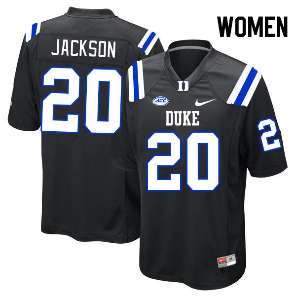 Women #20 Zach Jackson Duke Blue Devils College Football Jerseys Stitched-Black